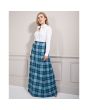 Beautiful Women Fashion Long Tartan Skirt