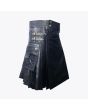 Handmade Black Leather Kilt For Men

