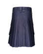 Navy Blue Cargo Utility Kilt