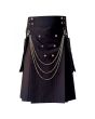 Black Detachable Fashion Kilt
