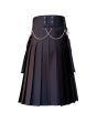 Black Detachable Fashion Kilt
