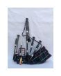  Beautiful Black Finish Mackenzie Tartan Bagpipe Set