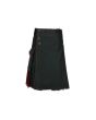 Black And Red Men Hybrid Kilt 