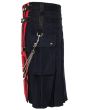 Red Navy Deluxe Utility Fashion Kilt