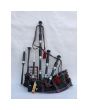 Scottish National Tartan with Black Finish Bagpipe Set