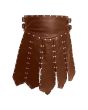  Studded Brown Leather Gladiator Kilt