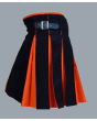 Black And Orange Utility Kilt 