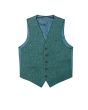 Scottish Highland Men Green Tweed Argyle Jacket